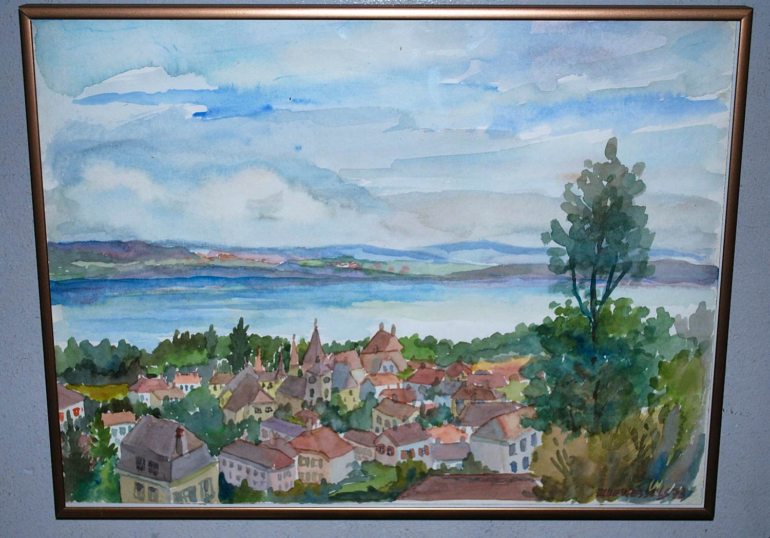 Ellie Wessels - Gezicht op Colombier (Frankrijk) 1973 kopen? Bied vanaf 50!