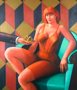 Leon Janssen - Olieverf op doek, Gouden bergen - Ingelijst (Groot) kopen? Bied vanaf 1!