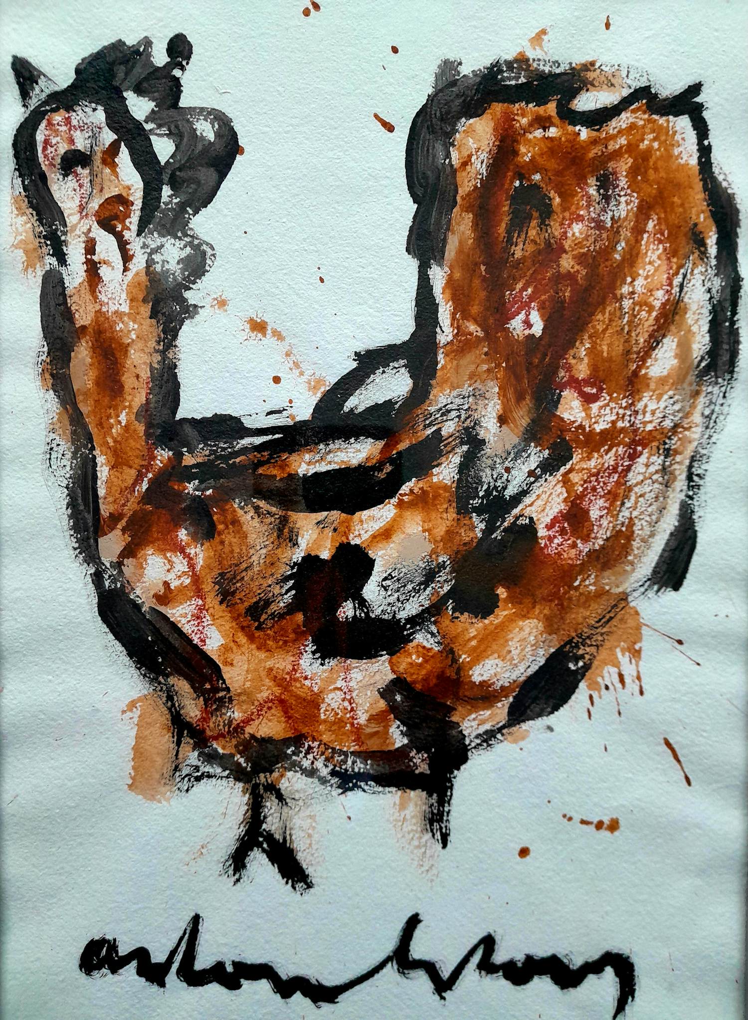 Anton Heyboer - Kip - Gemengde techniek - 35 x 26 cm - ingelijst kopen? Bied vanaf 125!