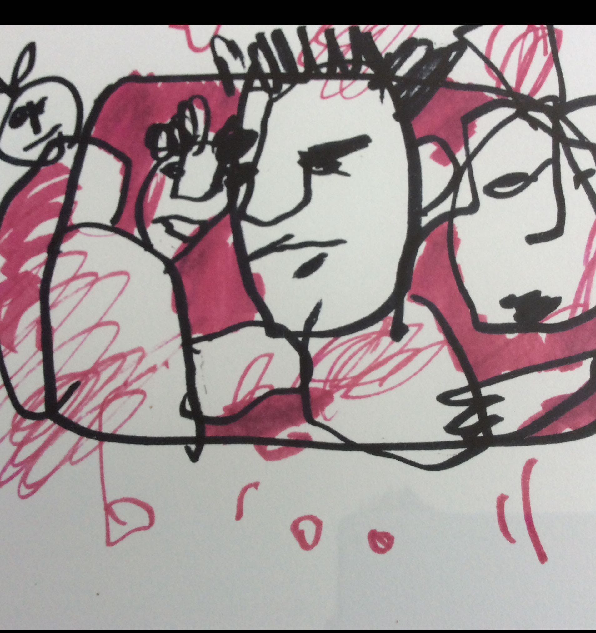 Herman Brood - Originele tekening: familie Brood kopen? Bied vanaf 275!