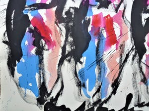 Anton Heyboer - Four women . Krachtige sierlijke kleurige schildering . kopen? Bied vanaf 550!