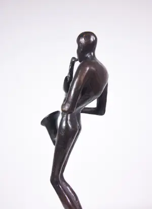Corry Ammerlaan - Bronzen beeld, Saxofoonspeler kopen? Bied vanaf 70!