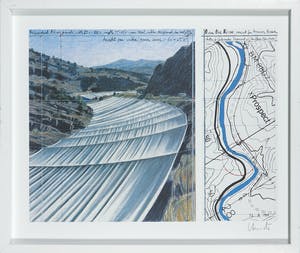 Christo - Offset, Over the river - Ingelijst kopen? Bied vanaf 1!