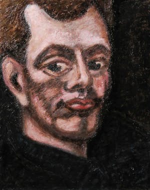 Pieter Haan - Acryl op board, Portret kopen? Bied vanaf 35!