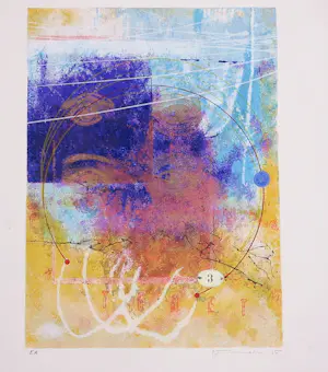 Buy Piotr Konkel - Lot van 6 zeefdrukken op geschept papier, Verschillende titels? Bid from 40!