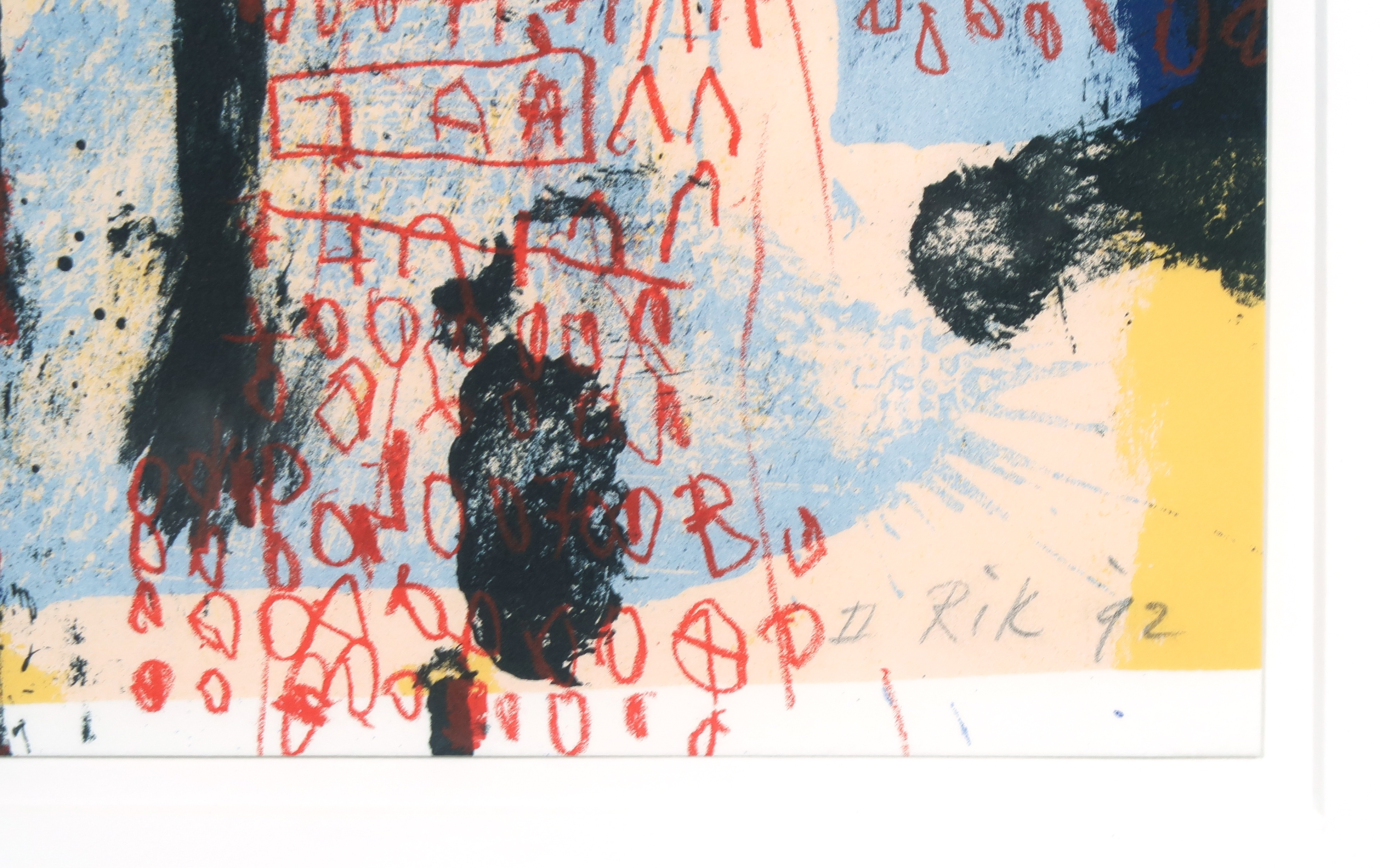 Rik van Iersel - Zeefdruk, Zonder titel - Ingelijst kopen? Bied vanaf 35!