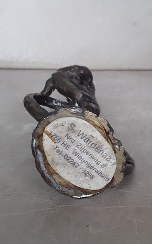 Siem Wardenaar - Bronzen beeld van een clown op eenwieler. kopen? Bied vanaf 45!