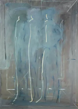 Jan Holleman - Olieverf op paneel, Compositie 1 - Ingelijst kopen? Bied vanaf 100!