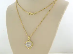 18k gouden collier en hanger met single cut geslepen diamanten tot. 0.07ct kopen? Bied vanaf 400!