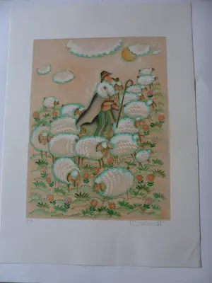 Francoise Deberdt - Litho, Titel. IN DE VELDEN - HERDER EN SCHAPEN kopen? Bied vanaf 35!