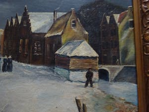 Niet of onleesbaar gesigneerd - Winter dorpsgezicht kopen? Bied vanaf 1!