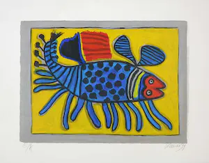 Corneille - Litho, Poisson surréaliste kaufen? Bieten Sie von 1!