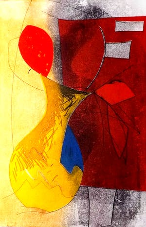 Duck Sung Kang - kleuren ets in heldere kleuren op Arches. kopen? Bied vanaf 1!