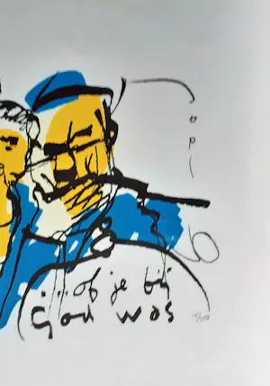 Herman Brood - 'Of je bij God was' (mooi gelijst) kopen? Bied vanaf 325!