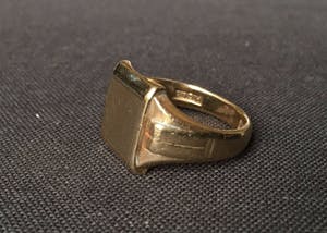 9K Goud - herenring in geelgoud, volledig gekeurd kopen? Bied vanaf 25!