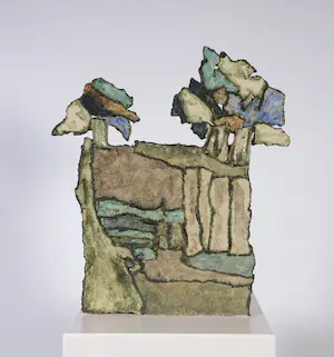 Miny Kruip-Pothof - Keramiek, Dijklandschap kopen? Bied vanaf 80!
