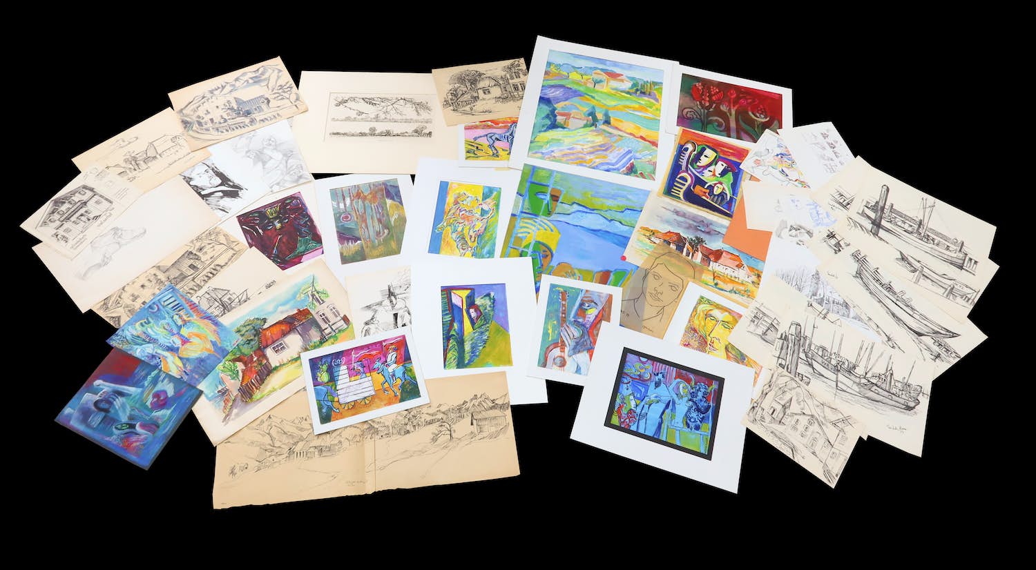 Joe Wols - Lot van 55 werken op papier verkocht voor € 50!