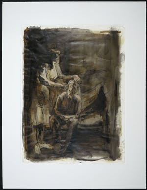 Ernst Voss - Gemengde techniek op papier, Brothers and arms kopen? Bied vanaf 20!