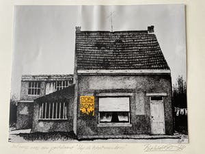 Rob Schotman - Ontwerp voor een postkaart 'Stop de Neutronenbom' kopen? Bied vanaf 15!