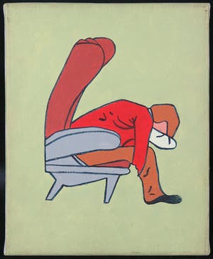 Niet of onleesbaar gesigneerd - Lot van twee doeken, Z.T. In het vliegtuig kopen? Bied vanaf 1!