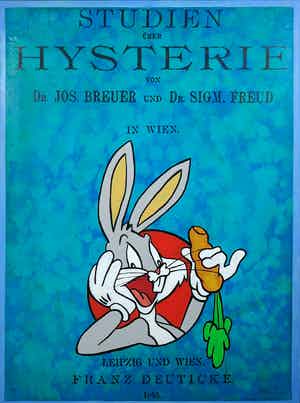 Jan Bollaert - Gemengde techniek op board, Blue Hysterie (Groot) verkocht voor € 60!