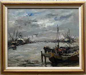 AcheterJan Korthals - De haven in Amsterdam? Enchérissez de 400!