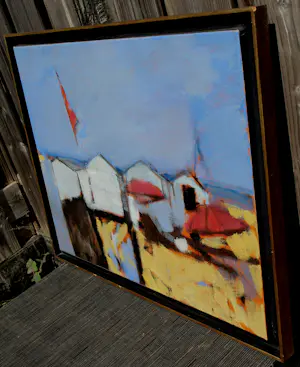 Peter Teeling - Olieverf op doek: Strandgezicht in Heist - 1993 kopen? Bied vanaf 399!