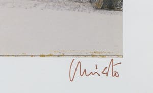 Christo - Handgesigneerd exemplaar The Pont Neuf Wrapped met stukje stof - Ingelijst kopen? Bied vanaf 1!