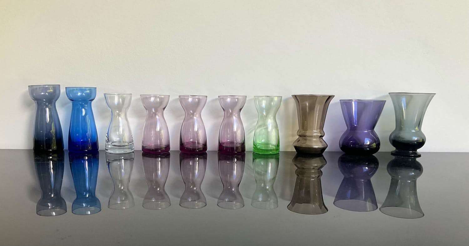 Kristalunie Maastricht - NEGEN MINI VAASJES, kopen? Bied vanaf 33!