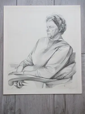 Johannes Bernards Sleper - Portret van een zittende vrouw - Kopergravure kopen? Bied vanaf 45!