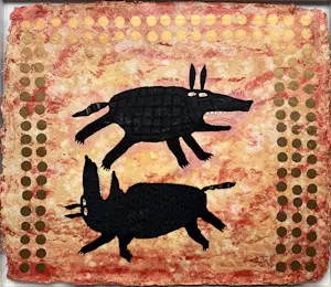 Gert Strengholt - Gemengde druktechniek op papier | 'Nasty dogs 3' | 2011 (FRAAI INGELIJST) kopen? Bied vanaf 10!