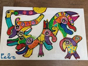 Niet of onleesbaar gesigneerd - PEKO- Dieren fantasie kopen? Bied vanaf 1!