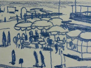 Herman Berserik - (1921-2002) Potloodtekening - studie Scheveningen kopen? Bied vanaf 125!
