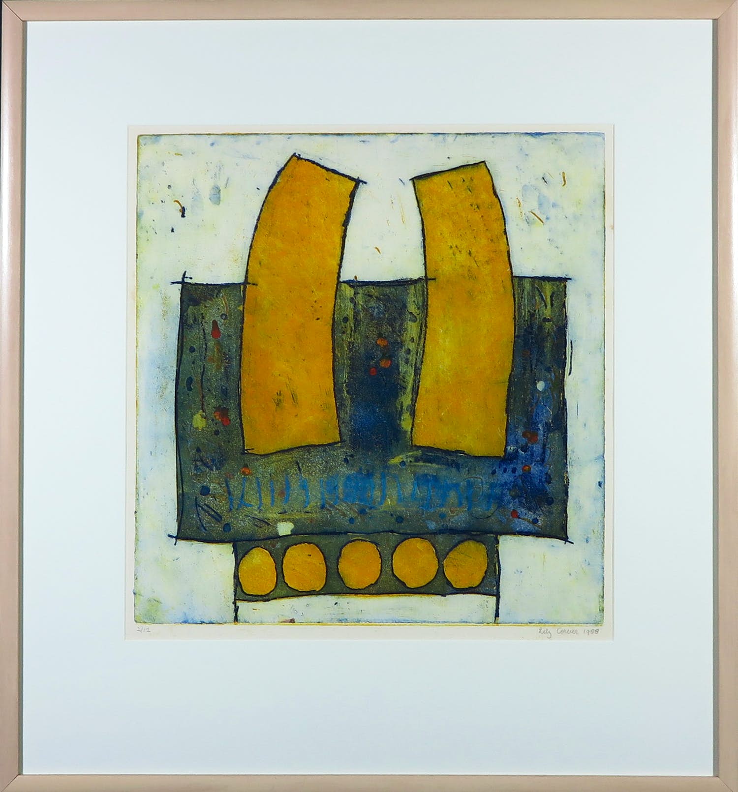 Lily Corver - Ets / aquatint, Zonder titel - Ingelijst kopen? Bied vanaf 40!