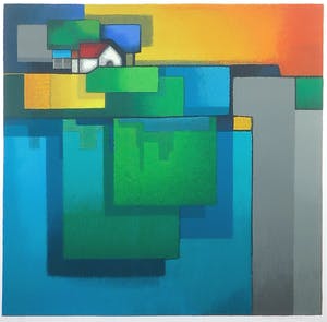 Maria Megens - Zeefdruk, Zonder titel - Ingelijst kopen? Bied vanaf 100!