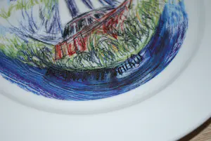 Corneille - Amsterdamse haven 2005 & zeefdruk op bord door Jan Sierhuis kopen? Bied vanaf 85!