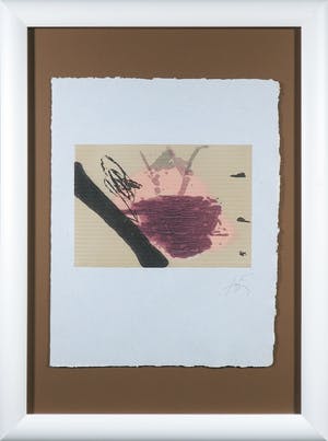 Antoni Tapies - Carborundum, Zonder titel - Ingelijst kopen? Bied vanaf 1!