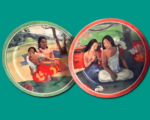AcheterPorzellanfabrik W. Goebel - 2 Wandteller Artis Orbis Paul Gauguin Arearea und Deux Tahitiennes 90er Jahre? Enchérissez de 58!