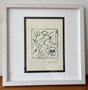 A.R. Penck - Zeldzame - Handgesigneerde litho - Compositie met figuren - Ingelijst kopen? Bied vanaf 165!