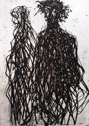 Max Uhlig - Figuren, ets verkocht voor € 75!