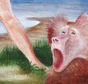 Cornelis Doolaard - Olieverf op paneel, Twee-luik met vrouwen en apen kopen? Bied vanaf 500!