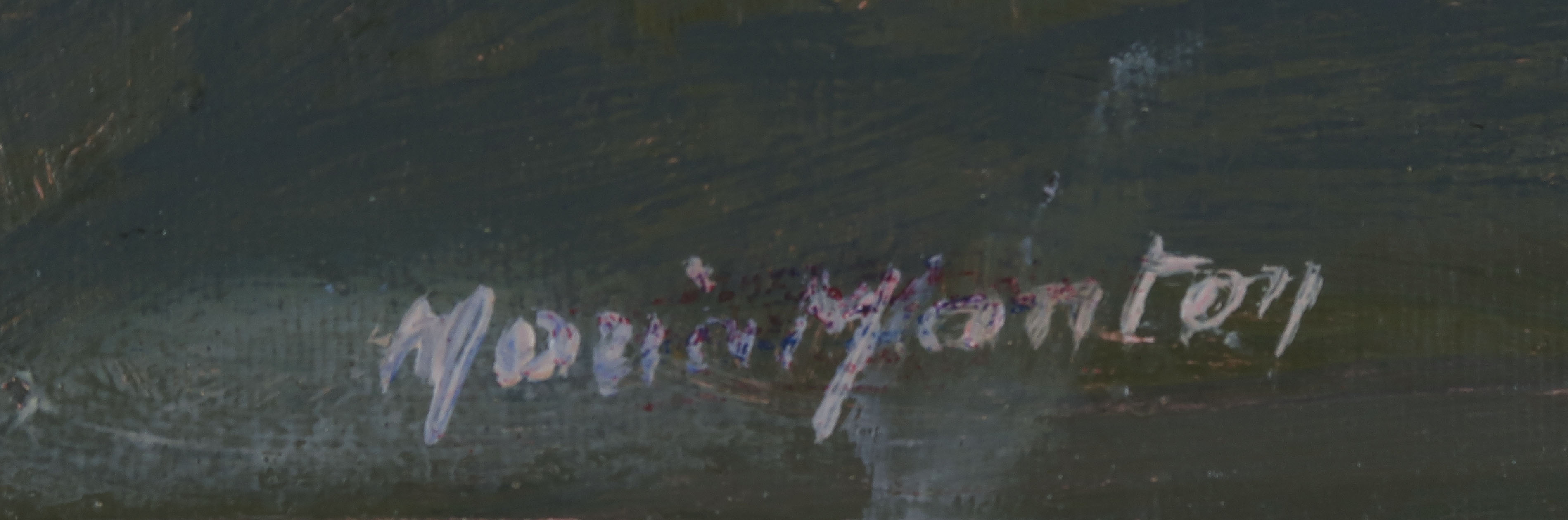 Maria Manton - Olieverf op board, Salon Particulier - Ingelijst kopen? Bied vanaf 500!