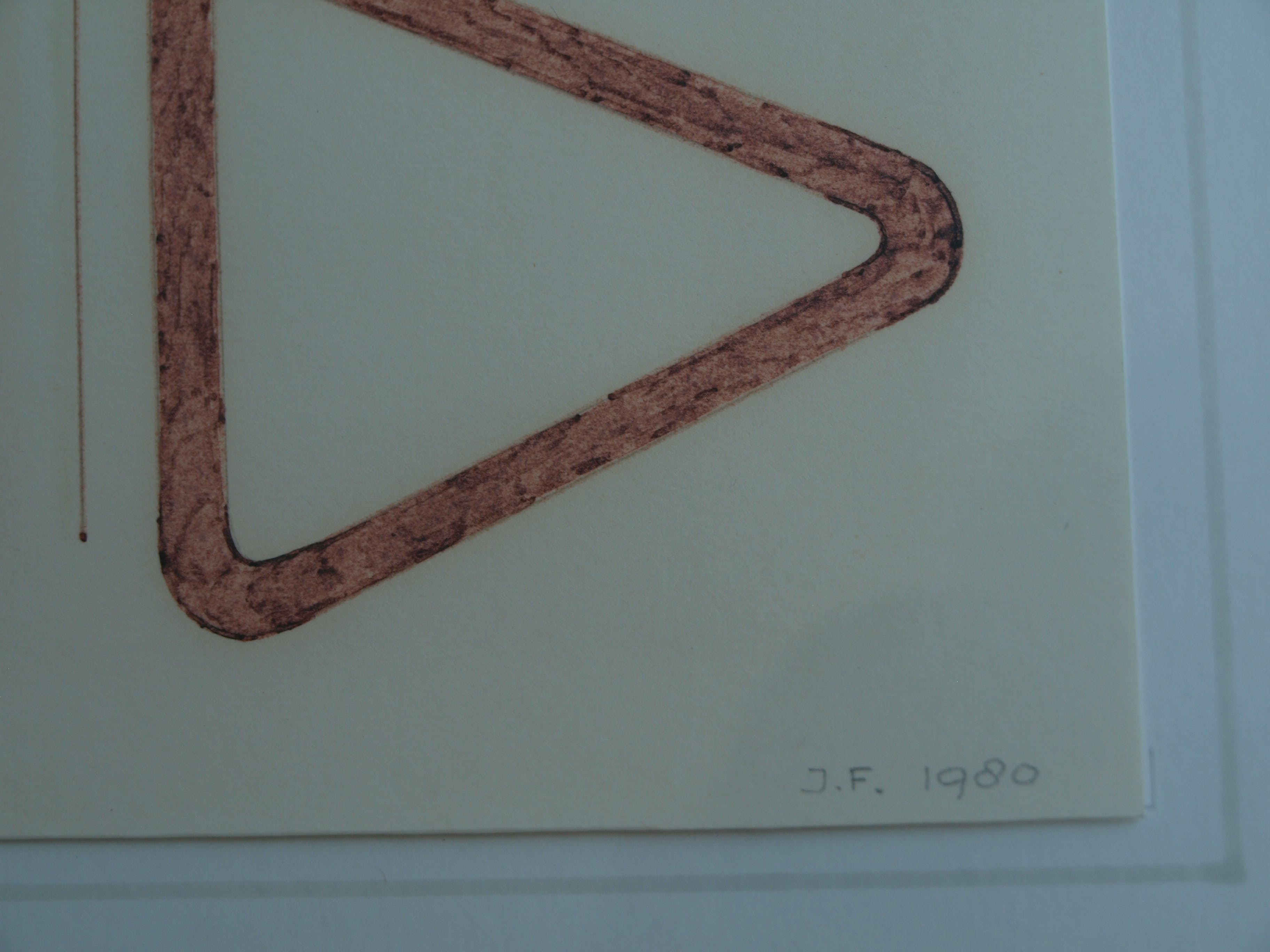 Niet of onleesbaar gesigneerd - Tekening , C – gesigneerd & ingelijst – 1980  kopen? Bied vanaf 1!