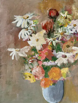 Marie Louise Ogier - Wunderschöner Blumenstrauß - Öl auf Leinwand um 1950 kopen? Bied vanaf 350!