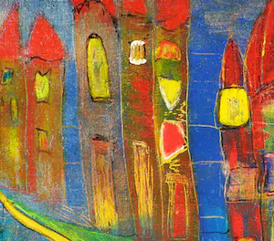 Niet of onleesbaar gesigneerd - Happy Village kopen? Bied vanaf 1!