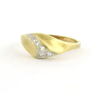 14k gouden ring met single cut geslepen diamant tot. 0.10ct – F/G - VS/SI kopen? Bied vanaf 210!