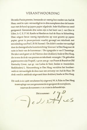 Aad de Haas - 36 stuks passieprenten - ingelijst - 1968 kopen? Bied vanaf 375!