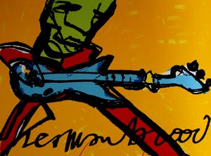 Herman Brood - Grote zeefdruk: Guitarman kopen? Bied vanaf 399!