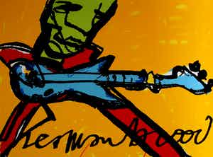 Herman Brood - Grote zeefdruk: Guitarman verkocht voor € 399!