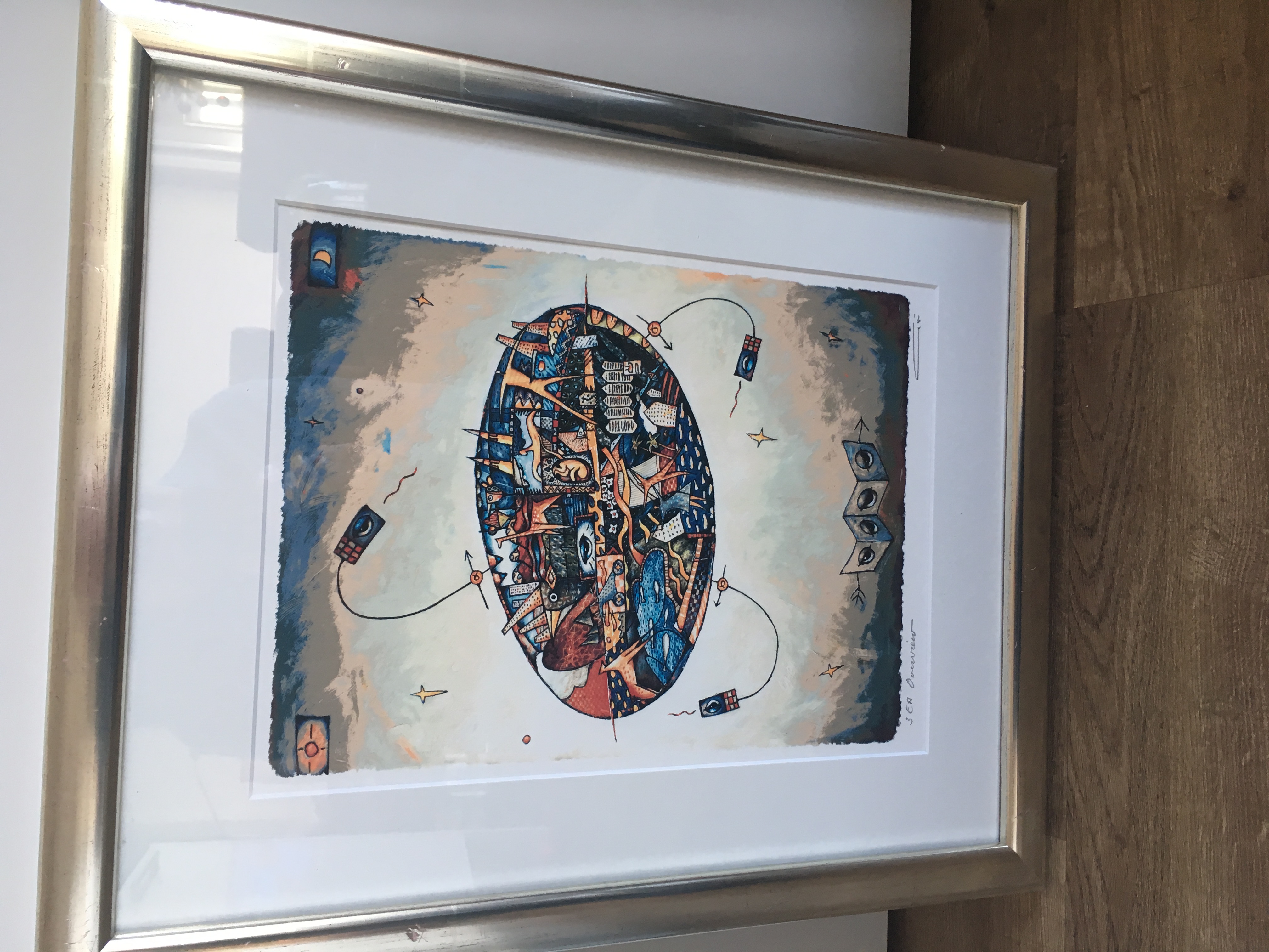 Wim Heesakkers - Gesigneerde kleurenlitho ‘ Overview ‘ verkocht voor € 50!